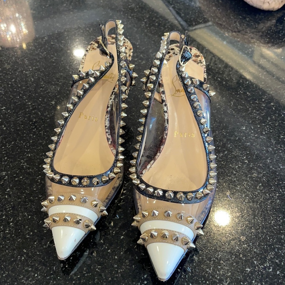 Christian Louboutin fancy slingbacks